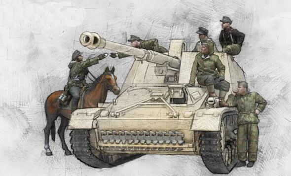 1/35 комплекты из смолы 6 шт. солдат с лошадью/1 комплект(без майки) модельный комплект