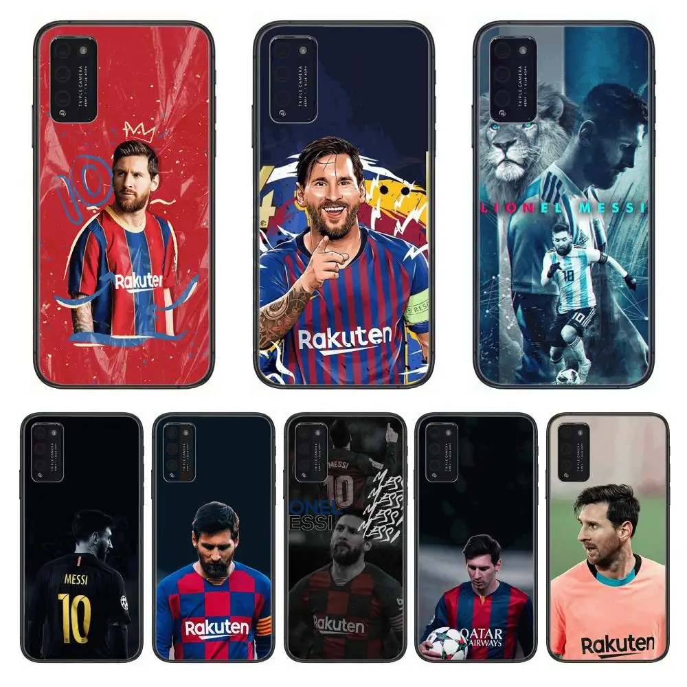 

Trend Football Messi Case Clear Phone Case For Huawei Honor 10 20 30 9 X Pro Lite V 5G RU Black Etui Coque Hoesjes Comic Fashio