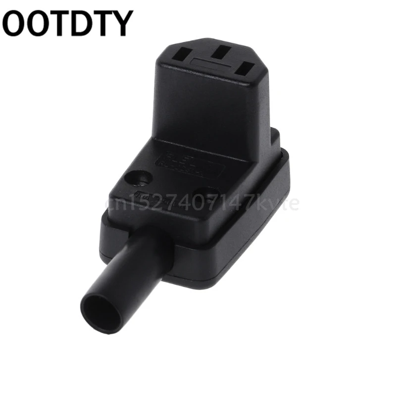 Лучшая цена 90 градусов Угловой IEC 320 C13 гнездовой разъем переменного тока 10A 250 В