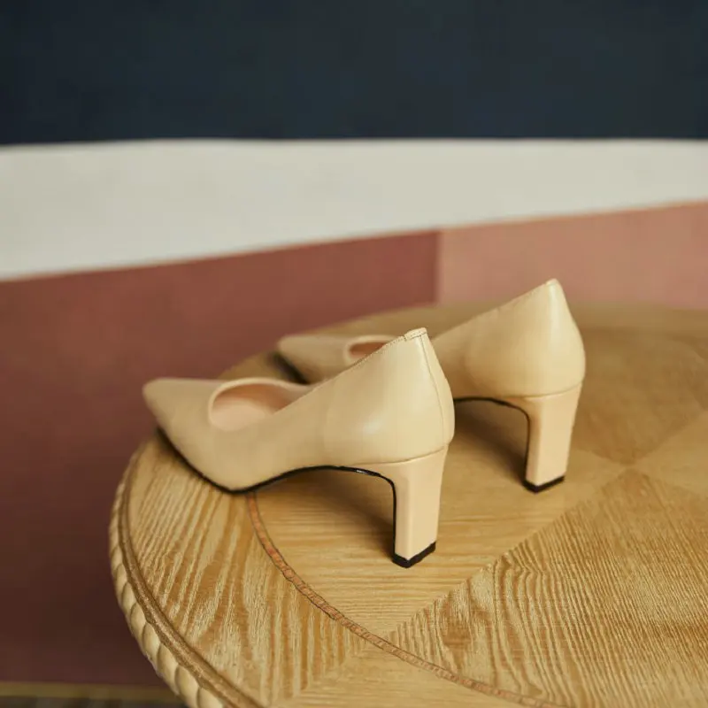 

ZawsThia Genuine Leather Glitter Bling Silver Womens Party Wedding Shoes Thick High Heels Woman's Lady Office Pumps Big Size 43