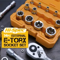 hi spec 14 pcs torx star socket set e type female e torx hex socket insert nut socket wrench heads for cars motorcycles atv