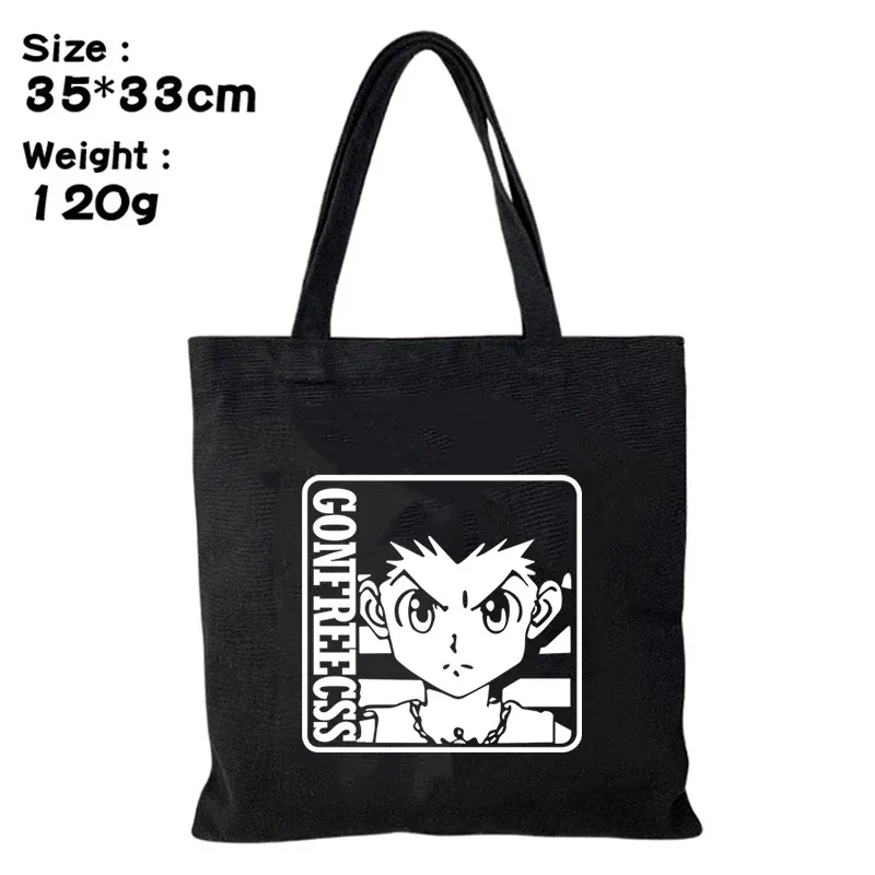 

New Anime Hunter x Hunter Students Kids Shoulder Tutorial Bags Shopping Tote Bags for Men Women Portable Canvas Satchel Handbags