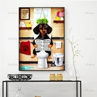 Плакат на унитаз такса, забавная собака, подарок для любителей собак, украшение для туалета, художественные принты, домашний декор, холст, плавающая рамка