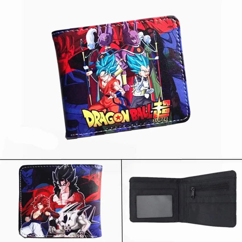 Аниме Dragon Ball Z кошелек Супер Saiyan Goku Vegetto для мальчиков и девочек карман на молнии для монет PU короткий держатель для карт - Цвет: J