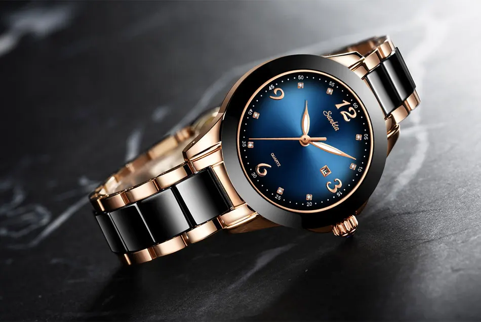 SUNKTA Fashion Women Watches Rose Gold Ladies Bracelet Watches Reloj Mujer 2019New Creative Waterproof Quartz Watches For Women