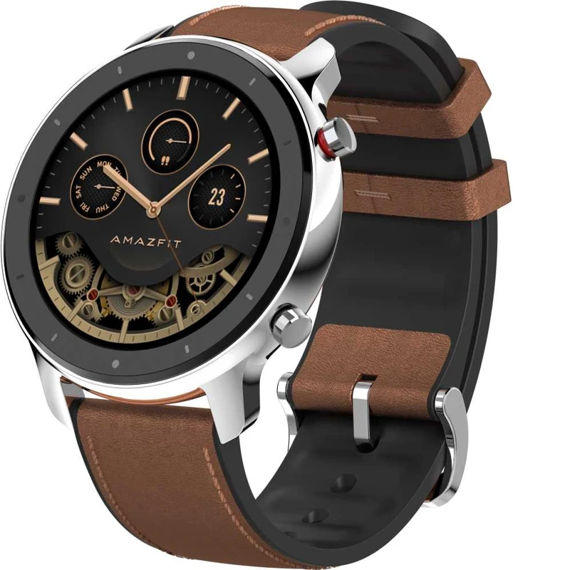 Смарт часы AMAZFIT GTR 47мм 1.39&quot серебристый/коричневый|Смарт-часы| |