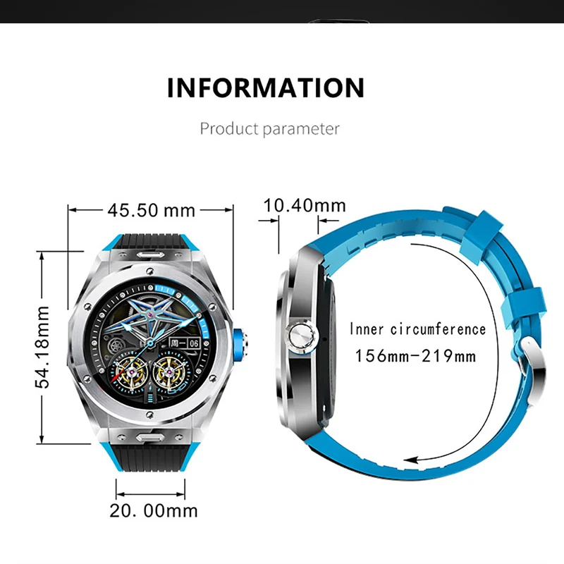 

UMNYi Smart Watch men Smartwatch for Xiaomi Fitness Tracker Smart Clock Camera music player make call