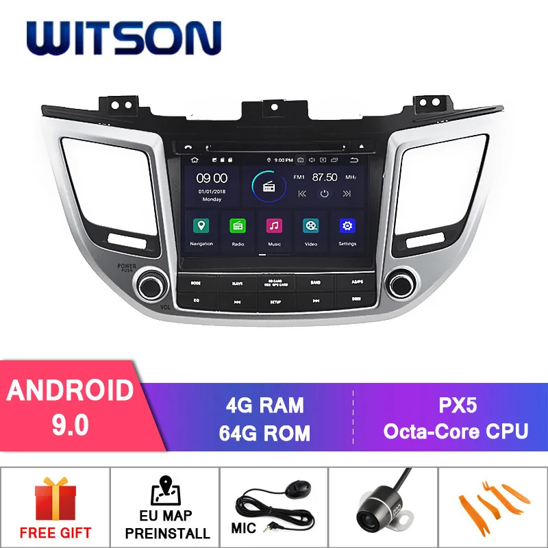 PX5 64GB ROM WITSON Android 9,0 Восьмиядерный PX5 автомобильный dvd-плеер для HYUNDAI TUCSON ix35 ips экран 4 Гб ram 64 Гб rom Автомобильный gps навигатор - Цвет: PX5 64GB ROM