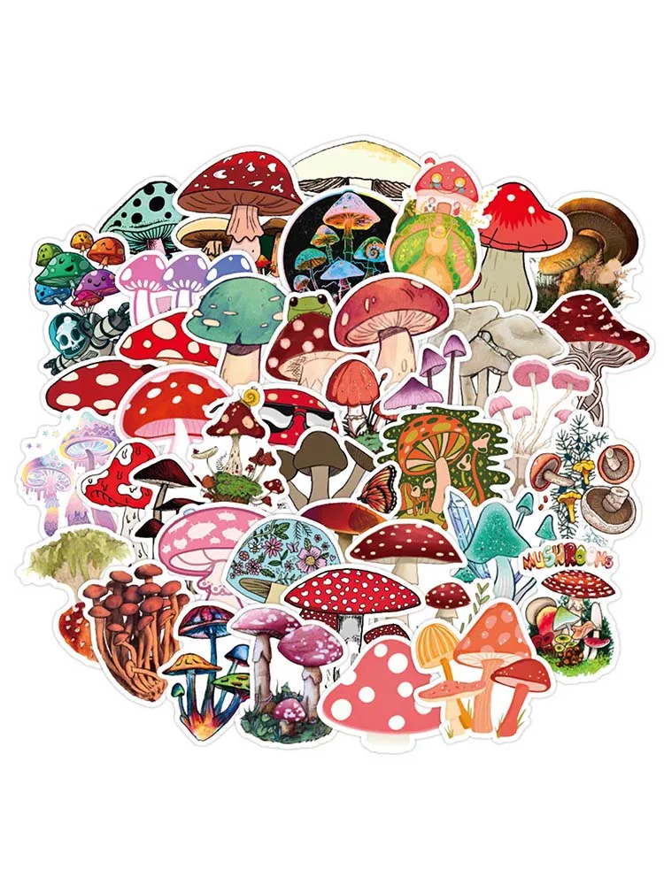 

50 шт наклейки в форме Грибов DIY клор акварель ручной росписью скрап-альбом Записная книжка Карточки для дневника декоративные наклейки