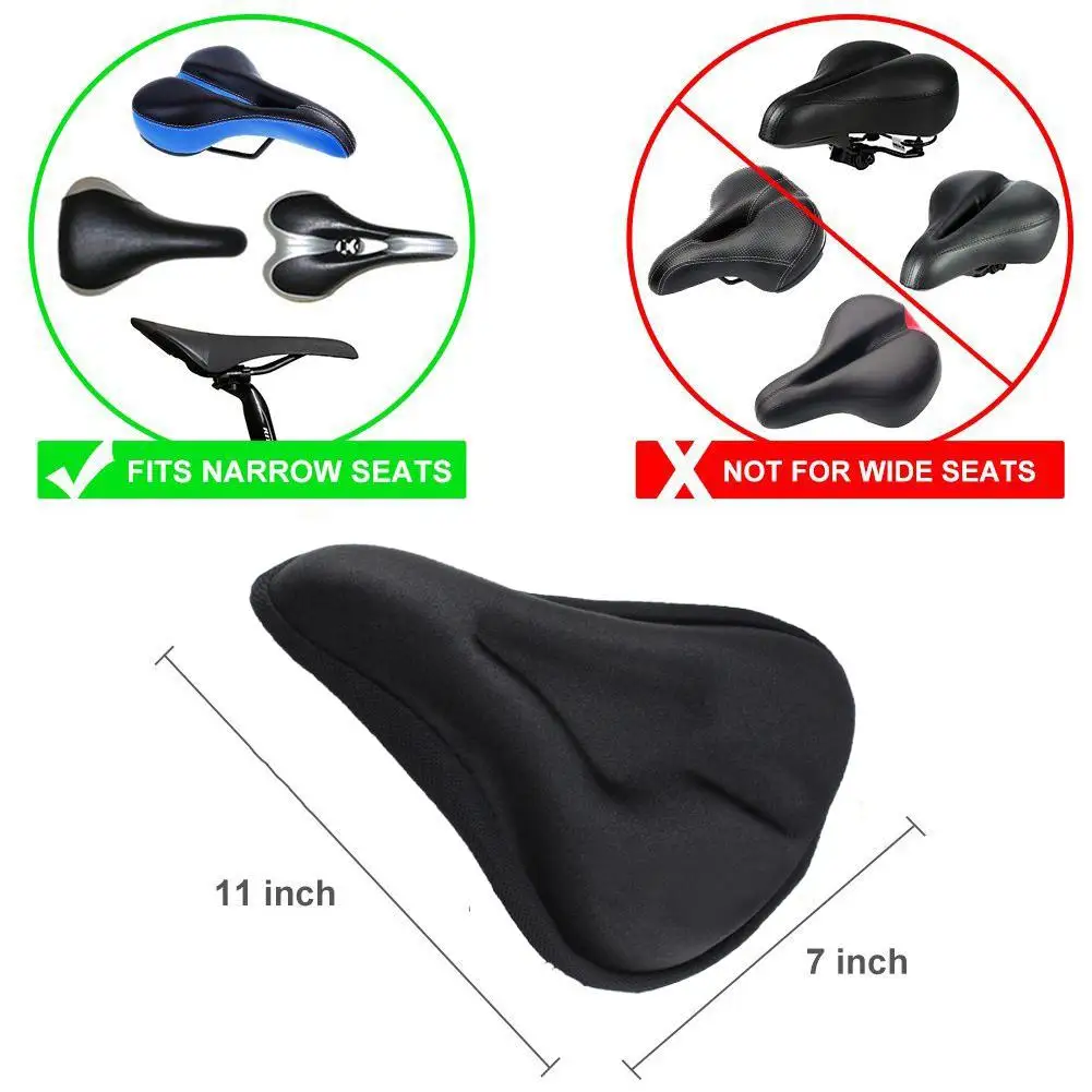 GloryStar Ergonomic Soft Black Bicycle Seat Cover for Longer Cycling black breathable | Спорт и развлечения
