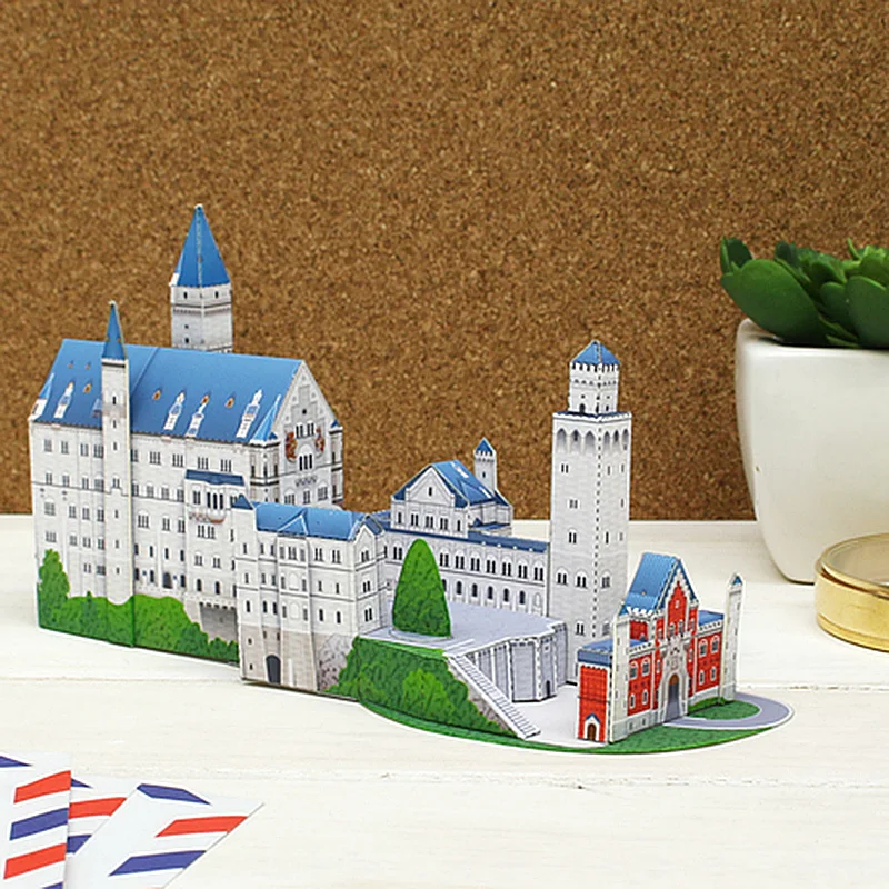 Германия Neuschwanstein замок мини 3D Бумага модель дома DIY с бесплатной доставкой и