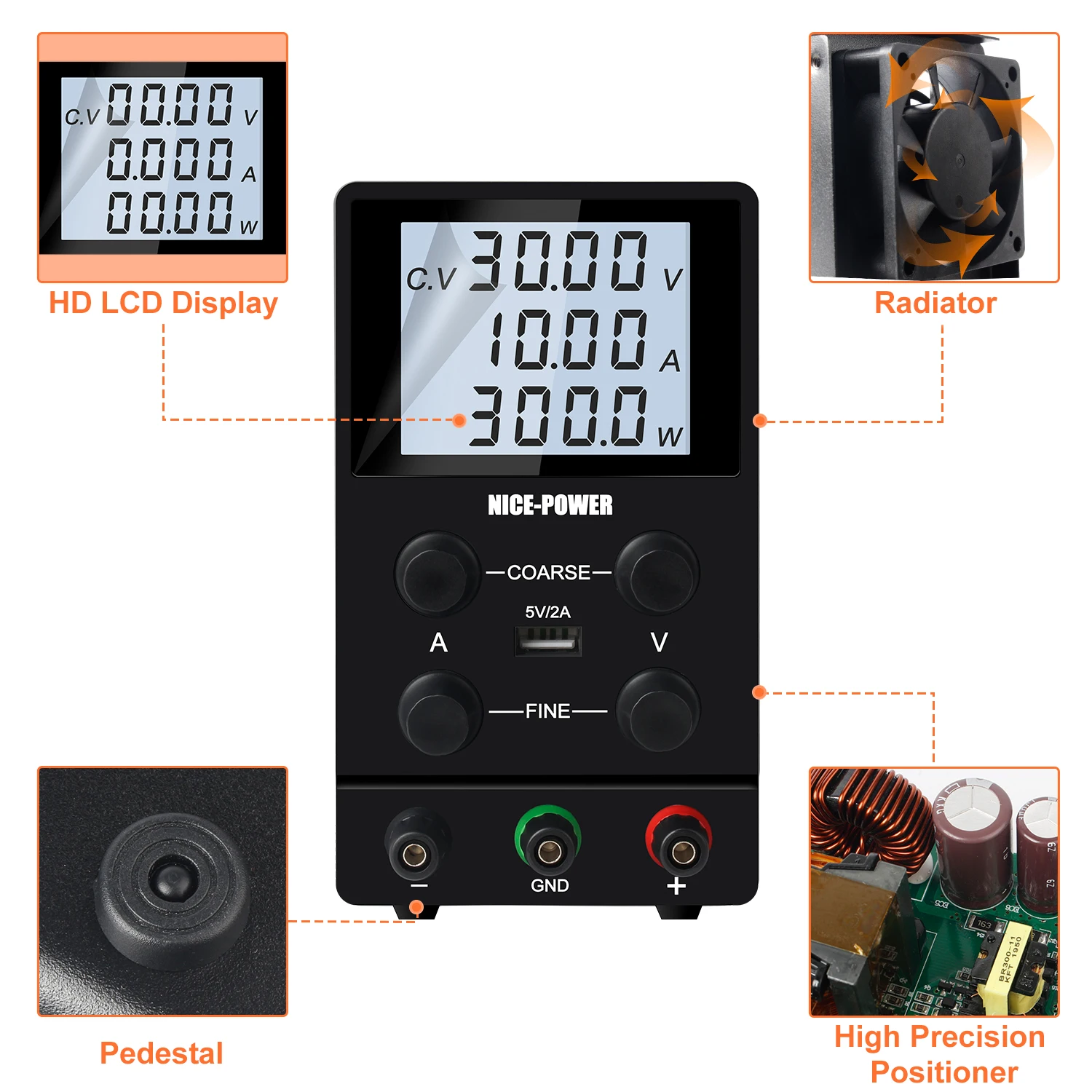 Fonte de Alimentação de Comutação Regulador de Tensão de Alimentação Transporte da Rússia Fonte Ajustável Tela Lcd Interface Usb 110v 220v 5a 10a 5 Renovação da Casa