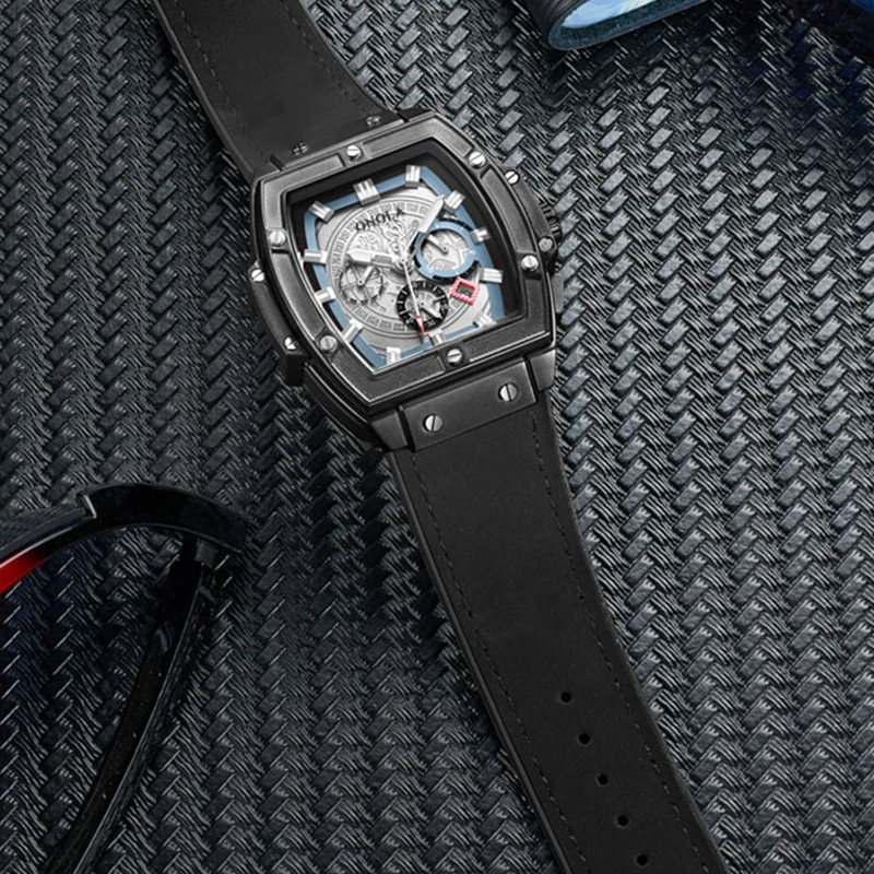 

Мужские автоматические механические рельефные часы, модные многофункциональные водонепроницаемые светящиеся часы, распродажа