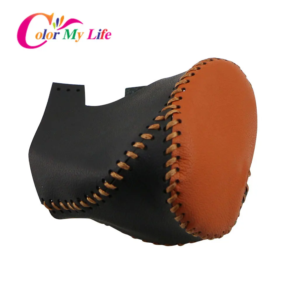 Цвет моя жизнь Кожаный Автомобильный рычаг переключения передач крышка рычага