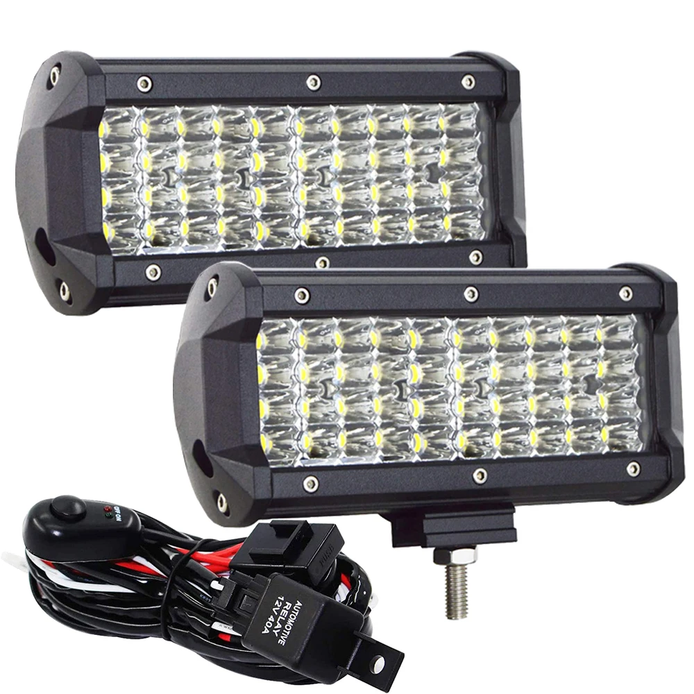 

LED Light Bar/Work Light Spot Flood Driving Fog Lamp 12V 24V Car Offroad Truck Tractor 4x4 ATV Boat Barra Niva Lada Headlights