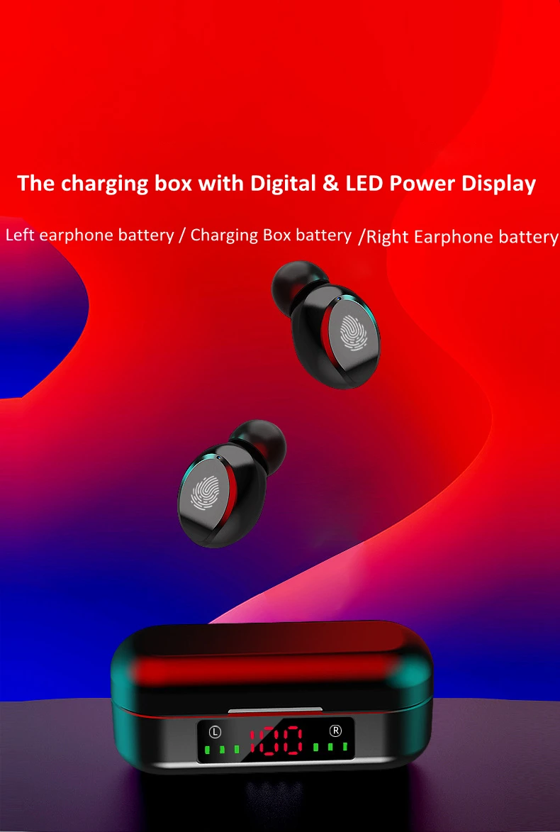 TWS 5,0 7D стерео наушники сенсорные беспроводные Bluetooth наушники IPX7 водонепроницаемые наушники CVC8.0 наушники с шумоподавлением с микрофоном