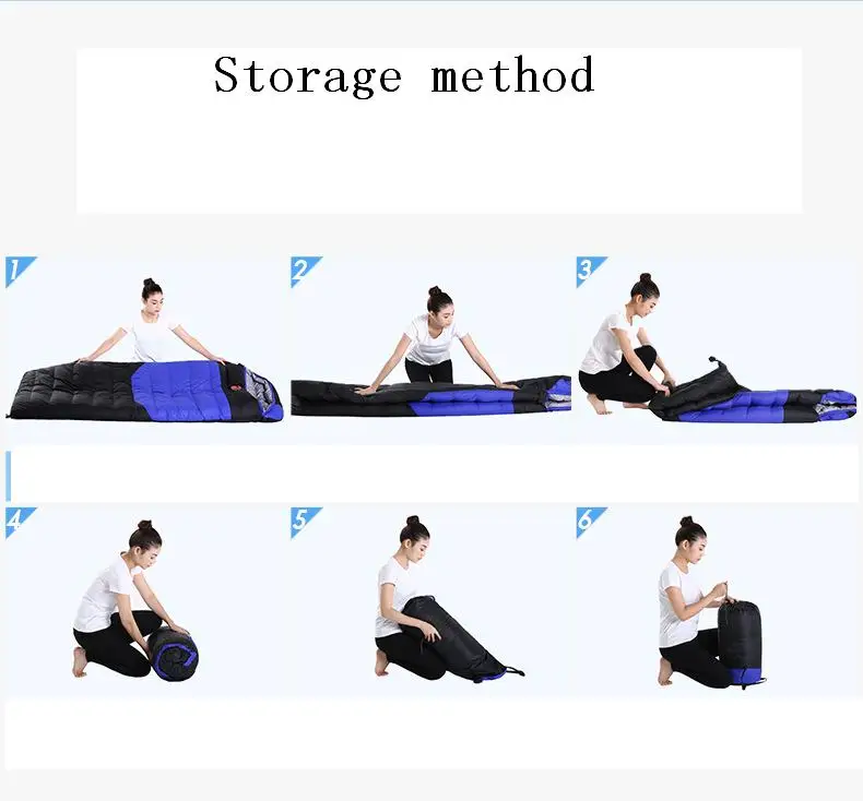 

Outdoor camping CS107 down sleeping bag 1000g Autumn and winter Duck down Waterproof fabric Adult sleeping bag