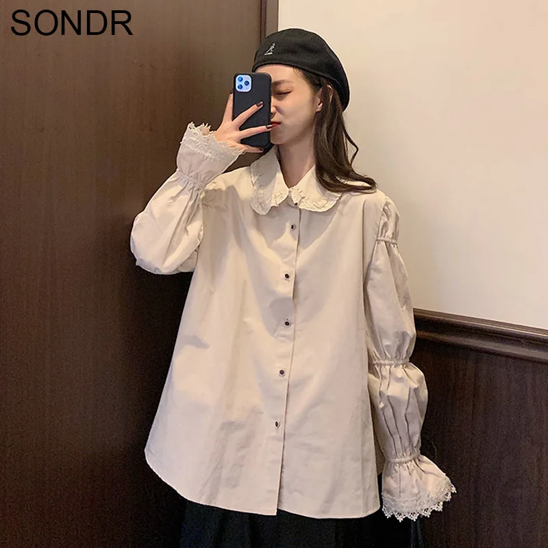 Женские рубашки Корейская одежда в стиле Харадзюку для женщин ольччан японская