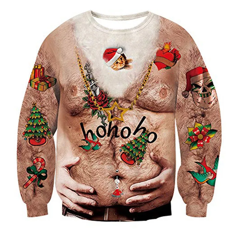 Зимние женские толстовки забавная креативная Рождественская куртка для пары с