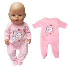 Комбинезон для кукол, одежда подходит для кукол-младенцев 43 см, одежда для младенцев, аксессуары для кукол 17 дюймов