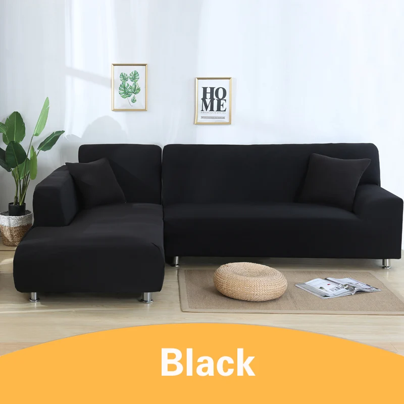 

Stretch Sofa Cover for Living Room Spandex Cover Elastic Couch Cover 18 Colors Solid Color 1/2/3/4 Seat Sofa Cover