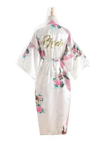 Новинка фиолетовое свадебное дизайнерское кимоно для свадьбы женское атласное