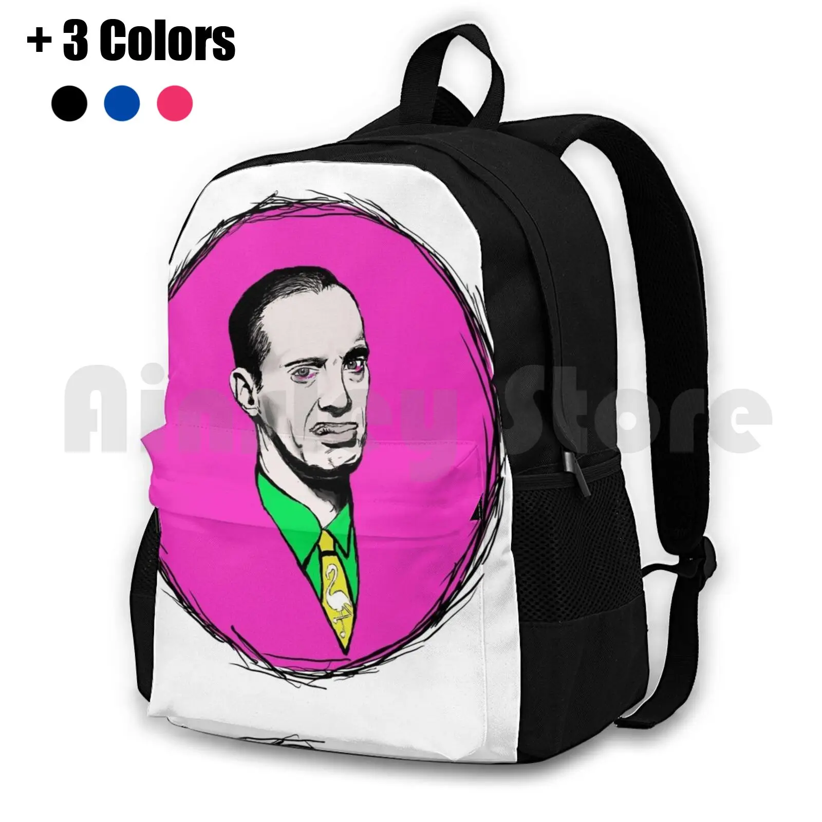 

John Waters Outdoor Hiking Backpack Riding Climbing Sports Bag John Waters Cry Baby Hairspray Divine Film Movies Director