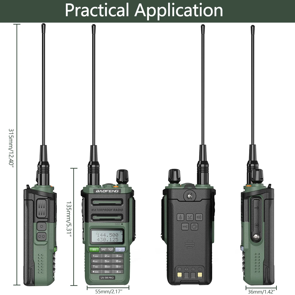 Рация Baofeng UV-9R PRO IP68 водонепроницаемая Двухдиапазонная 9R Plus 2 шт. |