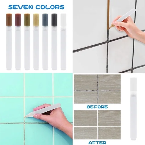 

Ceramic Floor Tile Crevice Whitening Pen Wall Color Repair Paint Pen (7 Colors)