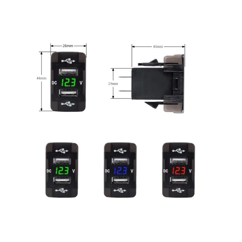 DC 12 В 24 в двойной USB Автомобильное зарядное устройство гнездо цифровой