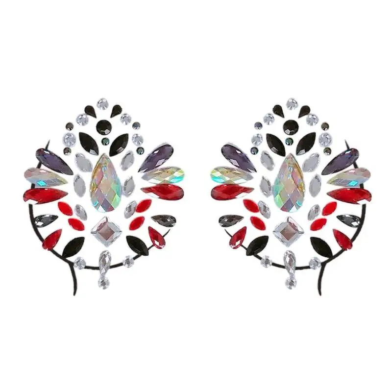 Грудь и камнями кластера временные самоклеющиеся тату Diamond Стикеры|Временные