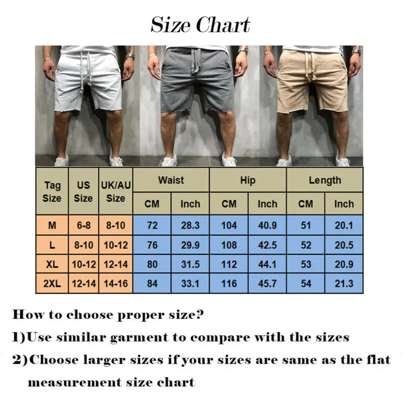 

2019 Men Casual Shorts Male Summer Beach Drawstring Comfort Sports Gym Solid Color Loose Shorts Plus Size