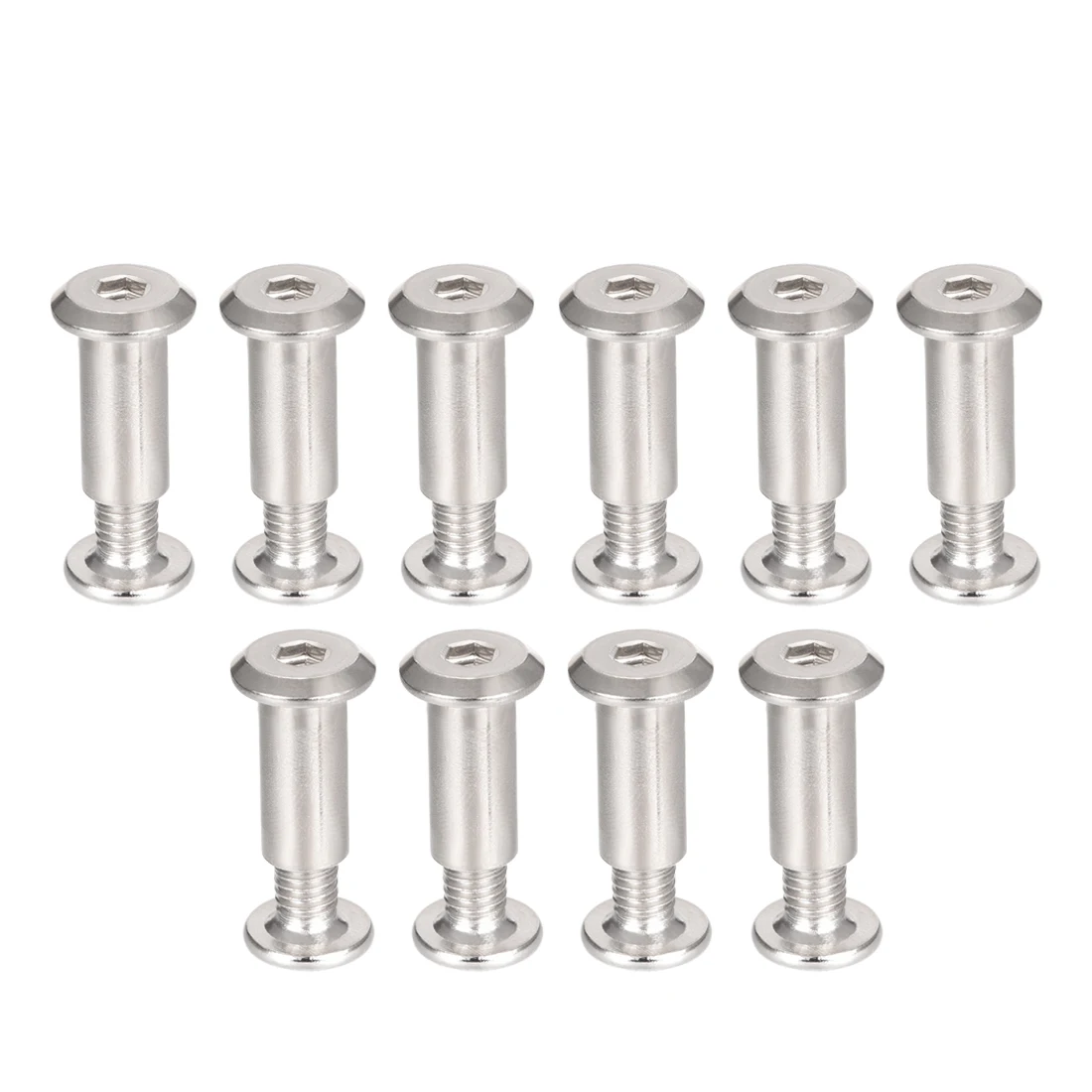 

uxcell Hex Socket Screw Post Binding Binder Leather M6x10mm Zinc Plated 10 Sets mainly to combine connect and fix cabinet