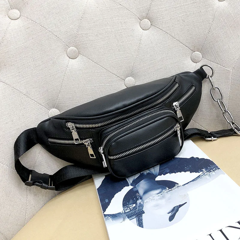 Chao бренд нагрудная сумка PU ретро мульти карманные на цепочке практичная