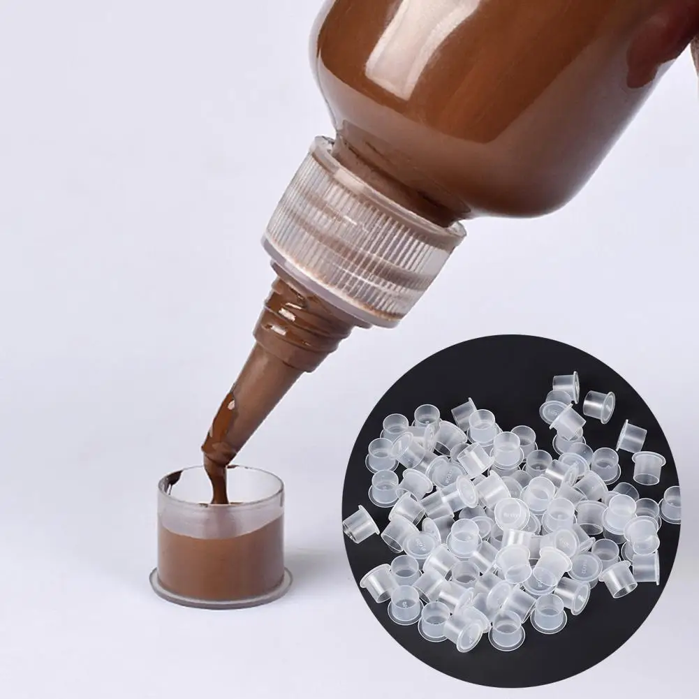 

100 шт./компл. одноразовые безопасные пластиковые колпачки для татуировок для личного пользования