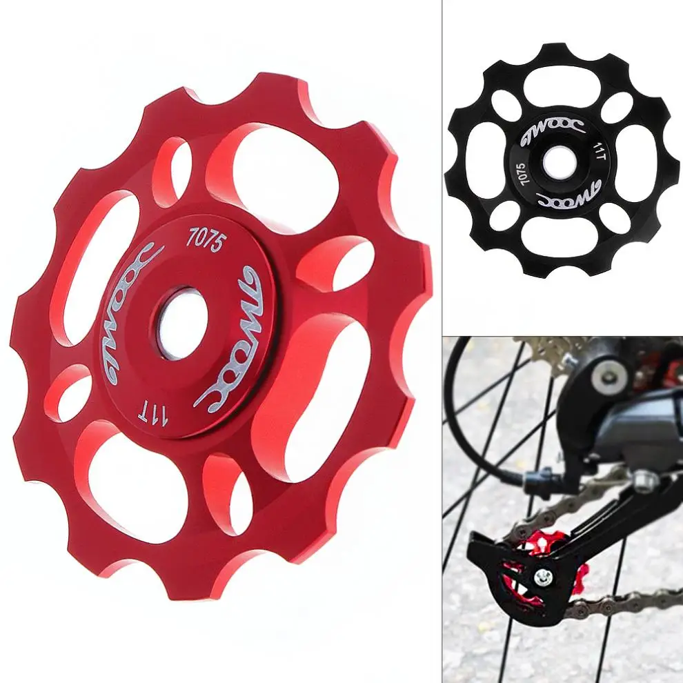 

Universal CNC 11T Bicycle Rear Aluminum Alloy Derailleur Pulley Guide Wheel Cycling Ceramics Bearing Idler Pulley for MTB Bike