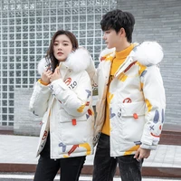 2021 winter hot style trendy brand little devil down jacket mens thickened keep warm tooling couple coat hooded factory oem hot