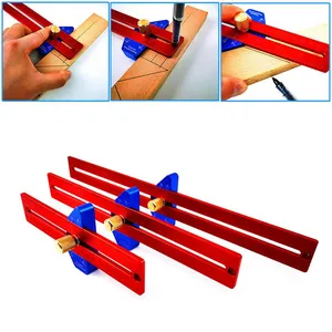 Деревообрабатывающий 4590 градусов угол скребок линейка отверстие линейка Алюминий сплав Т-образный знак измерительная линейка; Деревообработка инструменты