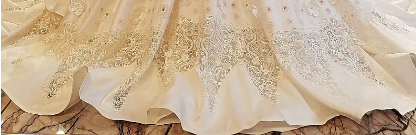 BacklakeGirls Великолепная 200 см длина кружевная ткань для свадебного платья Реальные