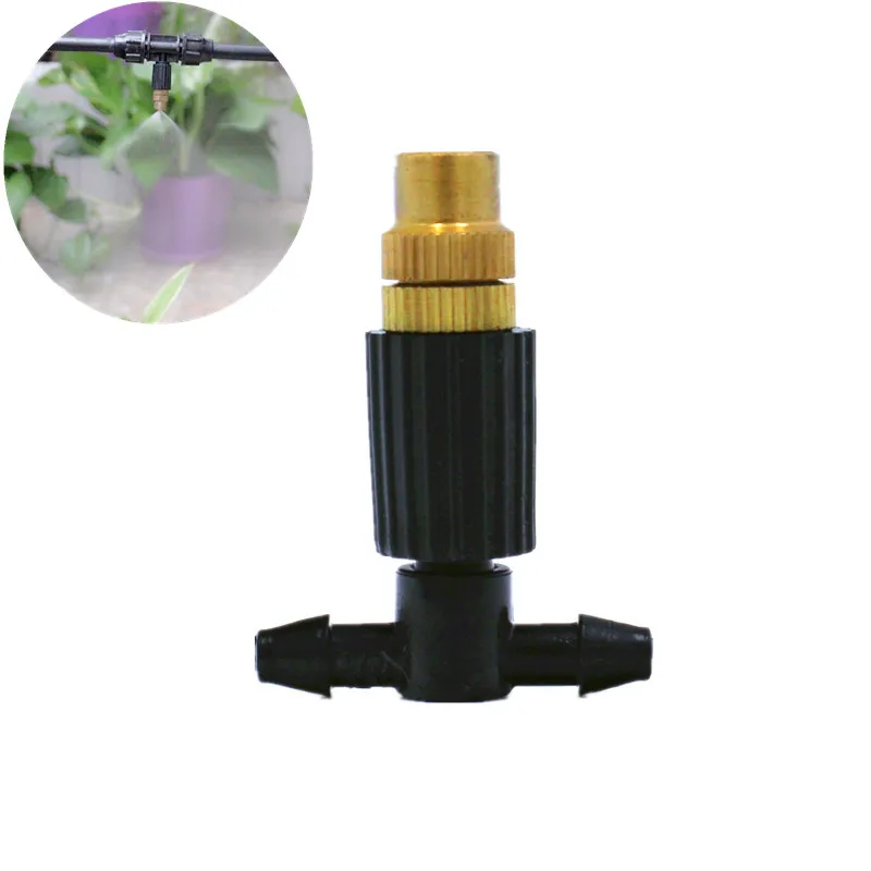 Быстрая доставка 20 шт латунный разбрызгиватель с зубчатым тройником 1/4 дюйма