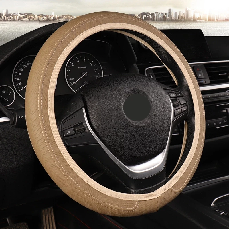 

Car Steering Wheel Pokrowiec Na Kierownice Universal Funda Volante Coche Leather Steering Wheel Cover Assessoires Interior