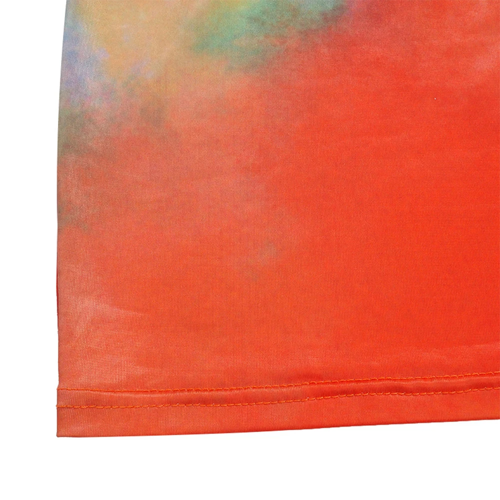 

Hirigin 2020 Tie-dyed Dress for WomenIce Silk Summer Dress for Going Shopping Seaside Holiday Fashion Round Neck Short Dress
