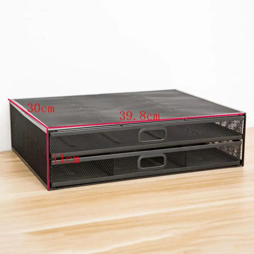 Стойка для монитора с ящиком-металлическая сетка стола органайзер двойным