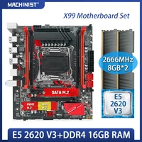 machinist x99 motherboard lga 2011 3 kit with intel xeon e5 2620 v3 processor ddr4 16gb28gb 2666mhz ram memory m atx x99 rs9