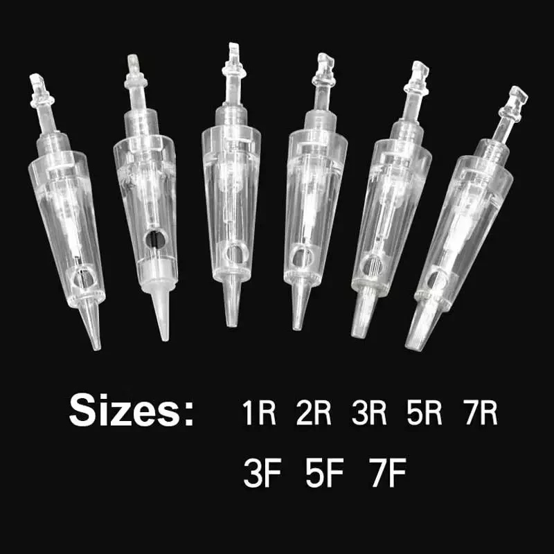 

100pcs (Bayonet port) Cartridges Needles Sterilized Permanent Makeup Machine Needles For Tattoo Eyebrow Liner Lips Supplies