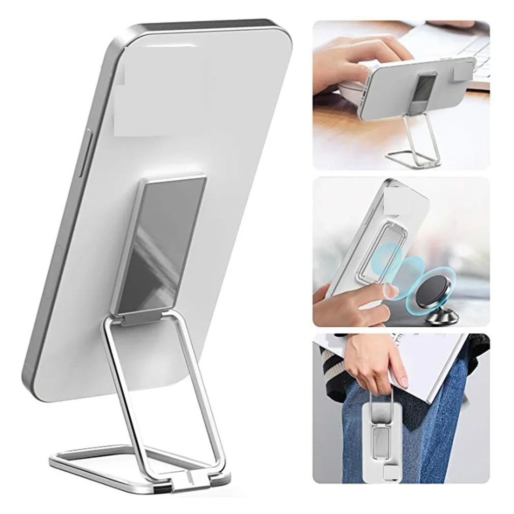 

New 360 Rotation Foldable Mobile Phone Stand Back Ultra Thin Phone Ring Multi Angle Portable For Desk Metal Finger Kickstand