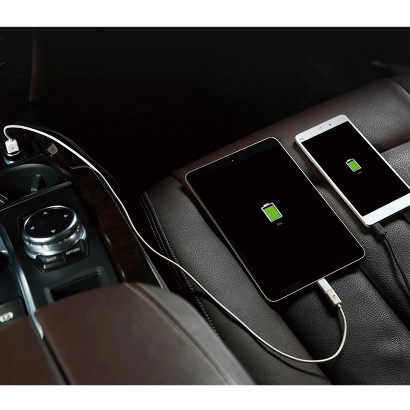 Автомобильное зарядное устройство Xiaomi двойной USB адаптер Max 18 Вт быстрая зарядка