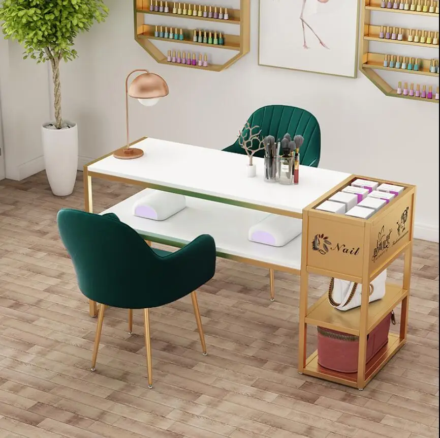 

Iron art single and double manicure table