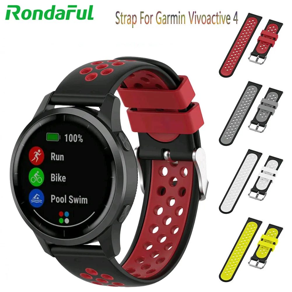 Силиконовый ремешок для Garmin Vivoactive 4 сменный часов Samsung Gear S3 Fenix 5 Смарт