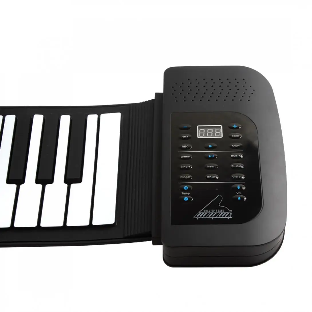 KONIX PA61 Digital Display Roll Up Piano 61Keys 128 Tones Rechargeable Children Electronic Organ Keyboard Built-in Speaker enlarge